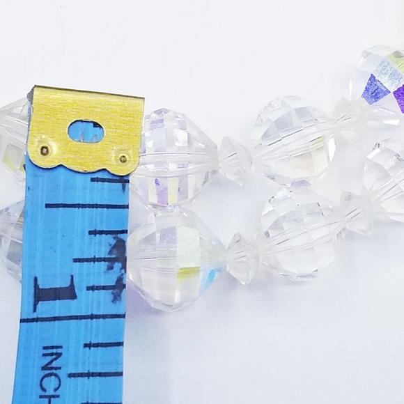 Vintage LAGUNA double strand Aurora Borealis necklace. - Picture 6 of 9